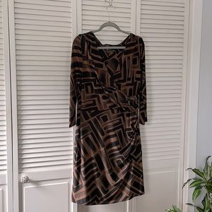 Black & Brown Lauren by Ralph Lauren Dress 16